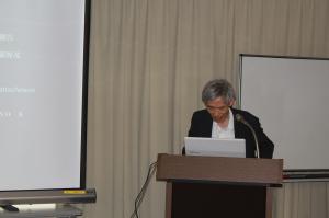 塩路会長による来月の学会の岡山大会での発表予演会